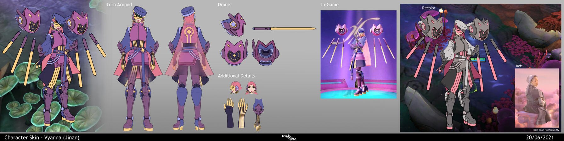 Character Skin Design - Jinan Skin for Vyana for Lokapala (Anantarupa Studio)