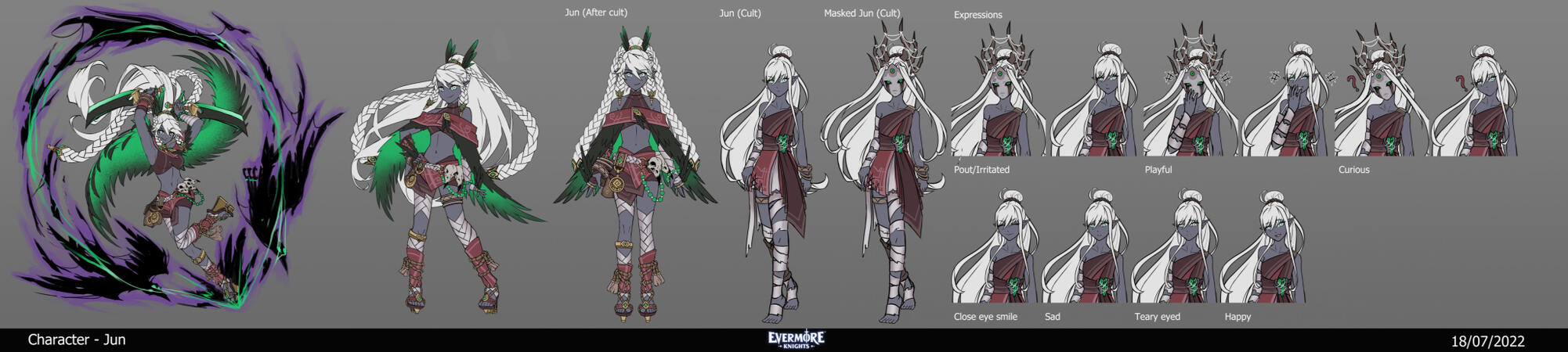 Character Design - Jun for Evermore Knights (Nomina Studio)
