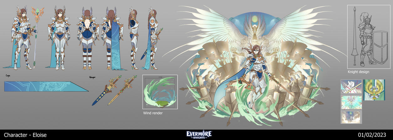 Character Design - Queen Eloise for Evermore Knights (Nomina Studio)